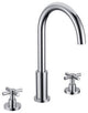 Clara Dual Handle Deck Mounted Bath Tub Faucet, Brushed Nickel