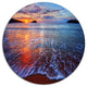 Placid Shore And Whimsical Clouds, Seashore Art Round Wall Art, 23"