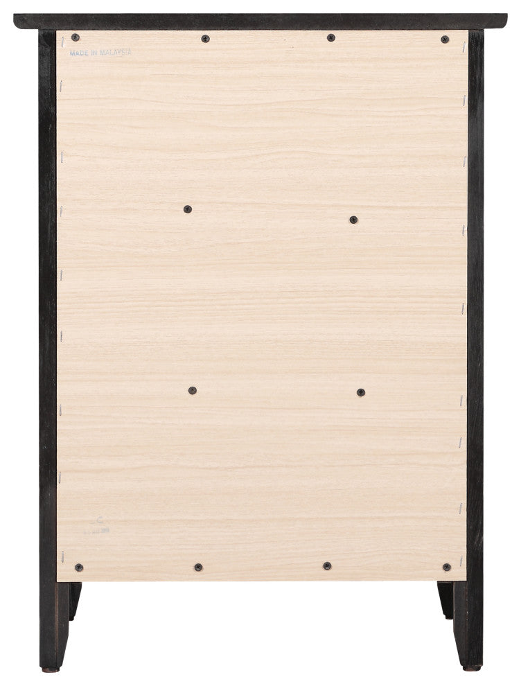 Drake 3-Drawer Nightstand, Black