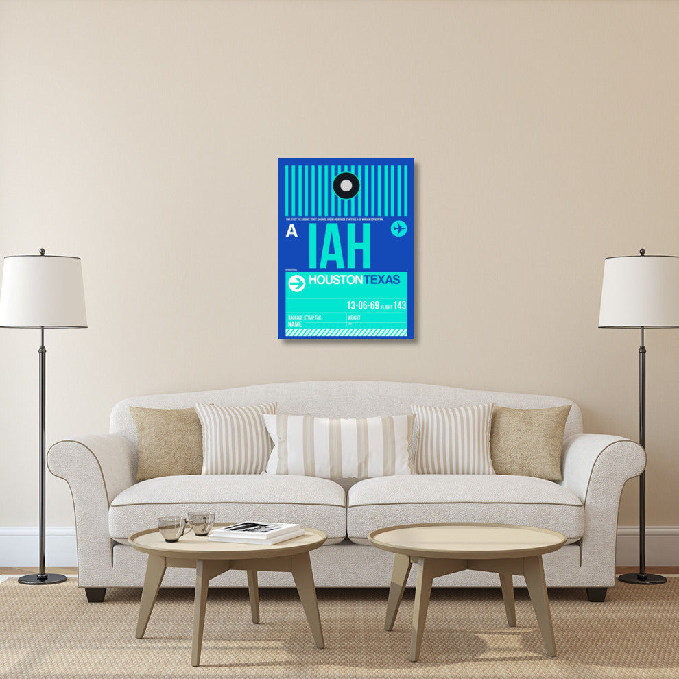 "IAH Houston Luggage Tag 2" Fine Art Print