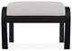 Belle Isle Cushion Outdoor Ottoman, Tabloid Cloud/Black
