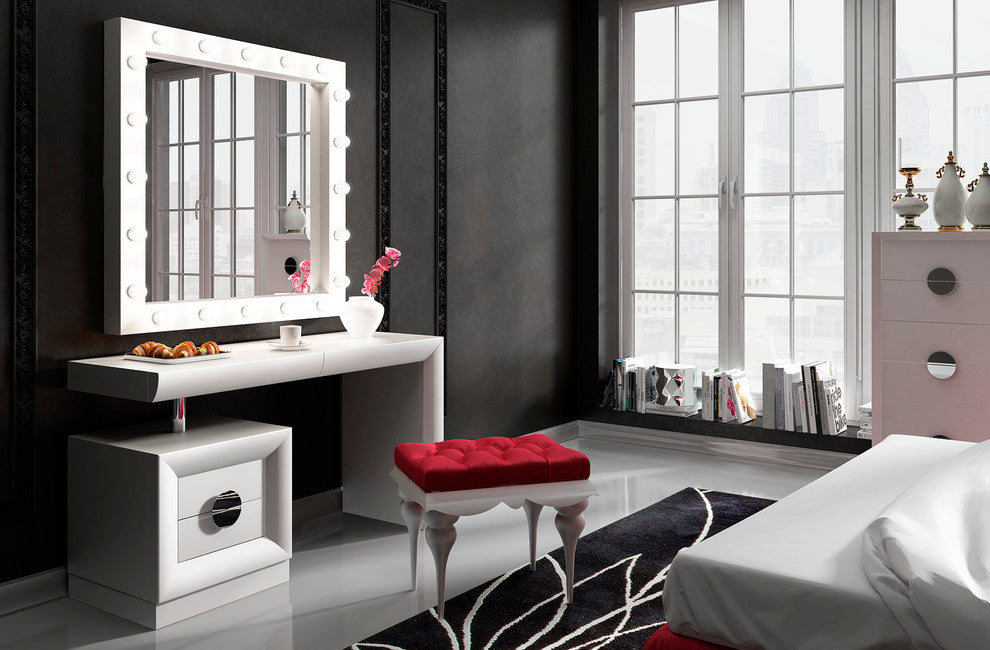 T03 Bedroom Make-up Vanity 55", With Light, White, Matte Finish