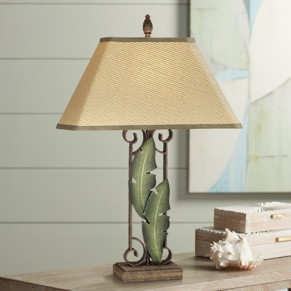 Pacific Coast Lighting Banana Leaves Table Lamp | Tropical Table Lamp