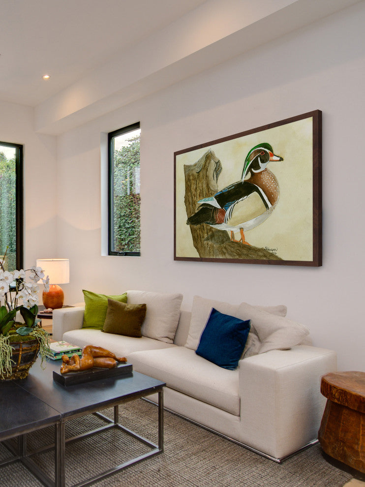 "Woodduck" Framed Painting Print, 36"x24"