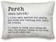 Porch Definition Outdoor Lumbar Pillow