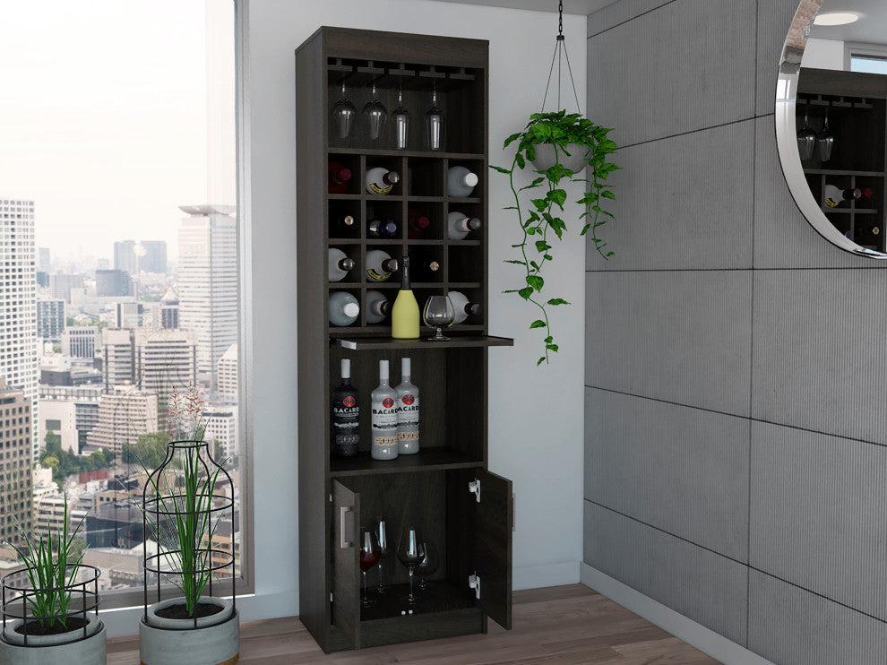 Illinois Bar Cabinet, Carbon Espresso