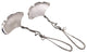 Ginkgo Small Salad Utensils, Set of 2, Silver, Vine Handle
