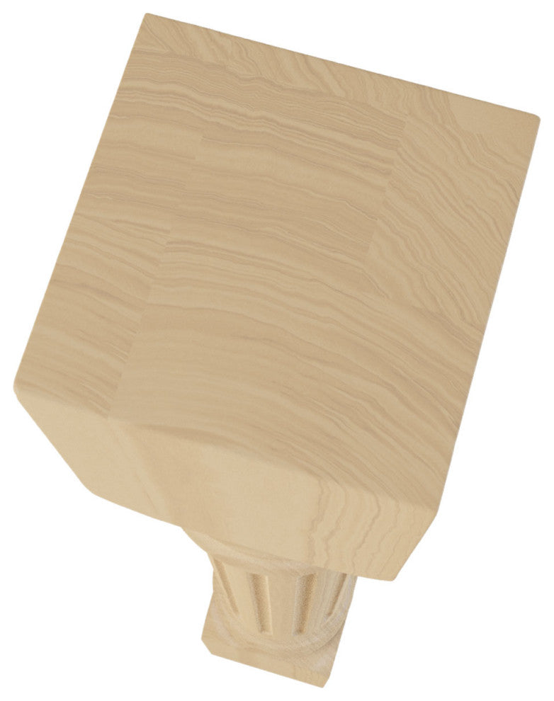 Richmond Fluted Cabinet Column (Top Block: 6 1/8", Bottom Block: 7 1/8"), Cherry
