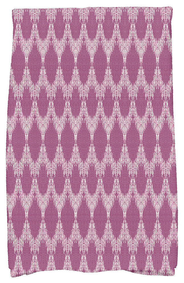 Lifeflor, Geometric Print Hand Towel, Purple, 18 x 30"