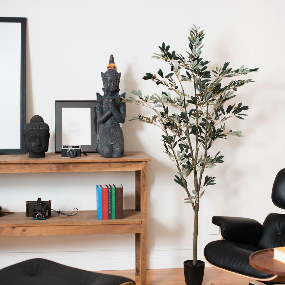 Vickerman Potted Olive Tree, 6'