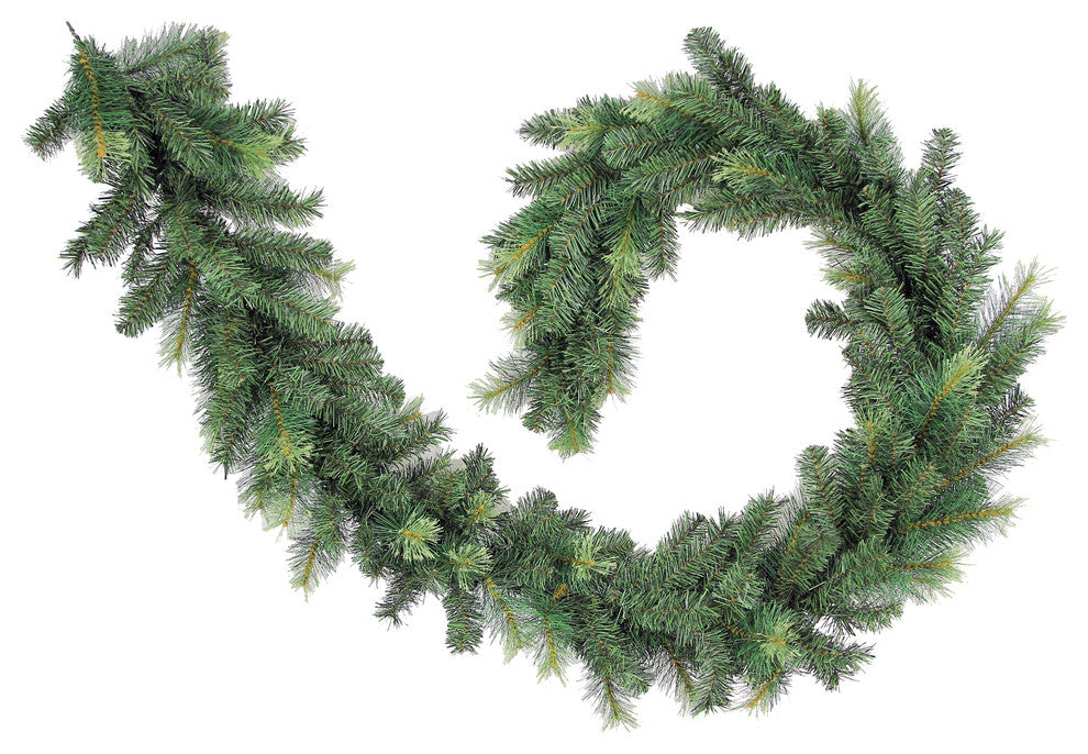260 Tips Christmas Pine 9 Feet Garland - Green Two-tone