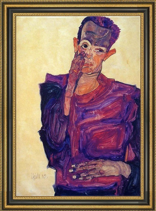 Egon Schiele Self Portrait Hto Cheek