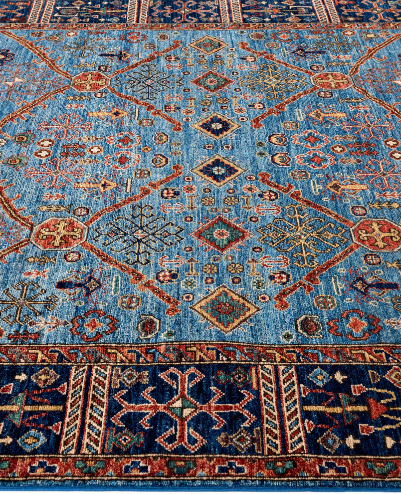 Serapi One-of-a-Kind Hand-Knotted Area Rug Light Blue, 5'11" x 8'11"