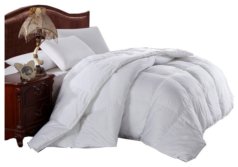 100% Cotton Solid Shell All-Seasons Down Comforter, Twin/Twin XL