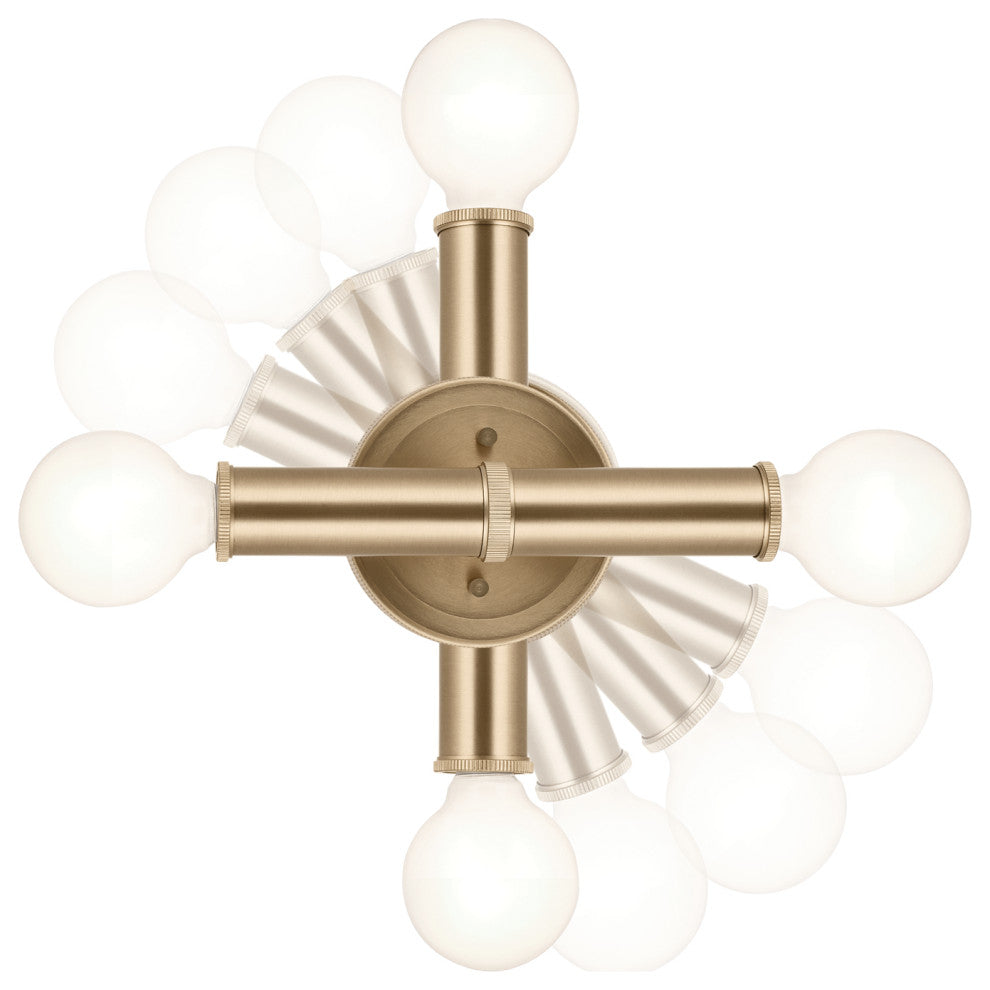 Torche 2 Light Wall Sconce, Champagne Bronze