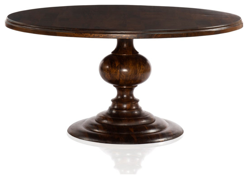 Magnolia Round Dining Table-60"-Dark Oak