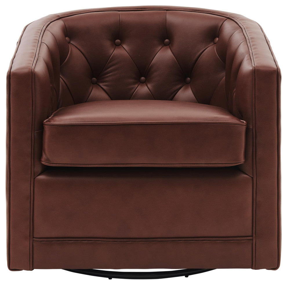 Walsh Swivel Accent Arm Chair, Garrett Brown