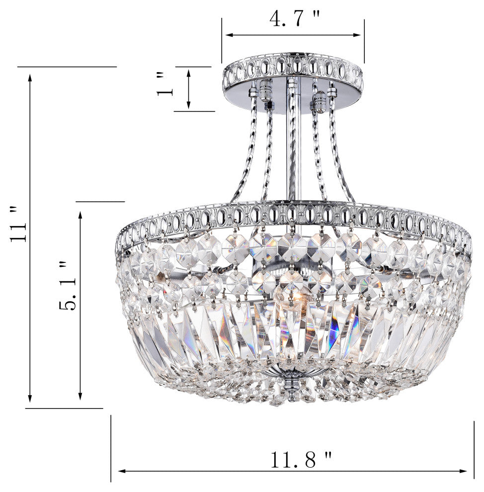 Aliante 3-Light Semi-Flush Mount