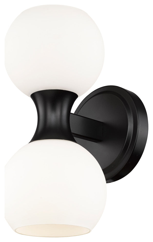 Z-LITE 2-Light Wall Sconce, Matte Black