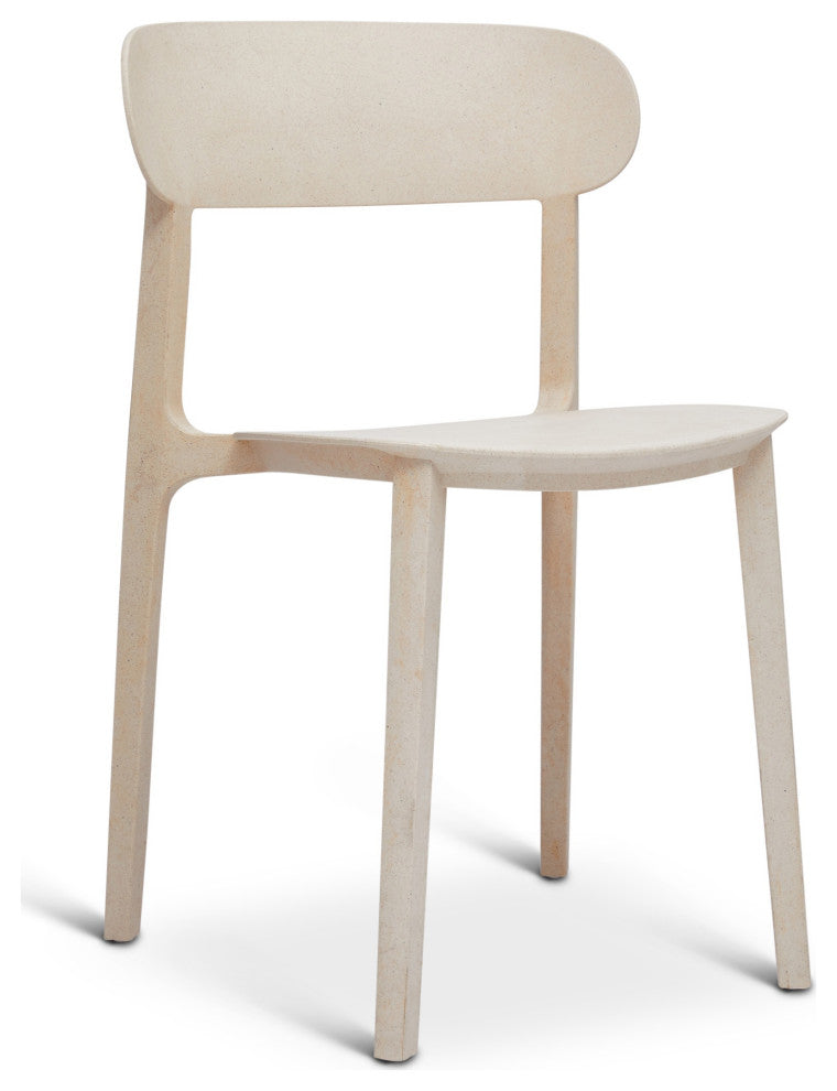 Metro Spencer Eco-Friendly Outdoor Stacking Chair, Set of 4 Beige