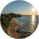 Clam Sea Waters At Sydney Beach, Seashore Disc Metal Wall Art, 36"