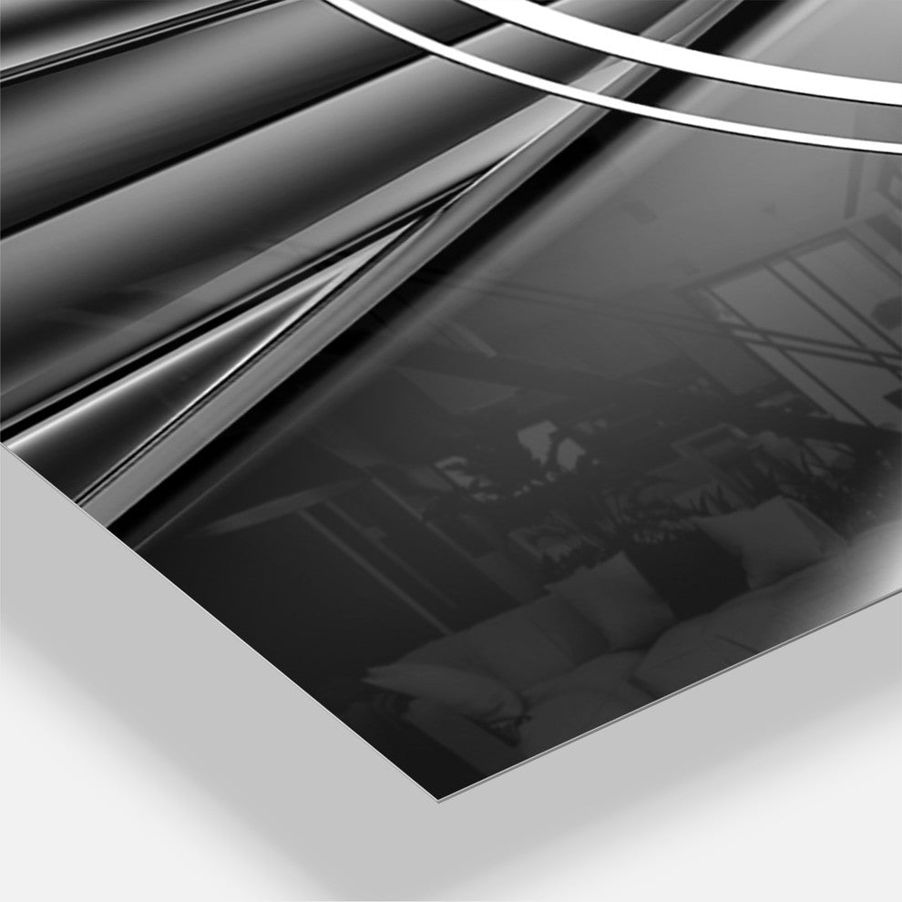 Futuristic Crystal Background Modern and Contemporary 3 Panels Clock