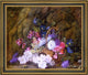 Vincent Clare Still life with a Basket of Flowers Framed Canvas Print, 20"x25"