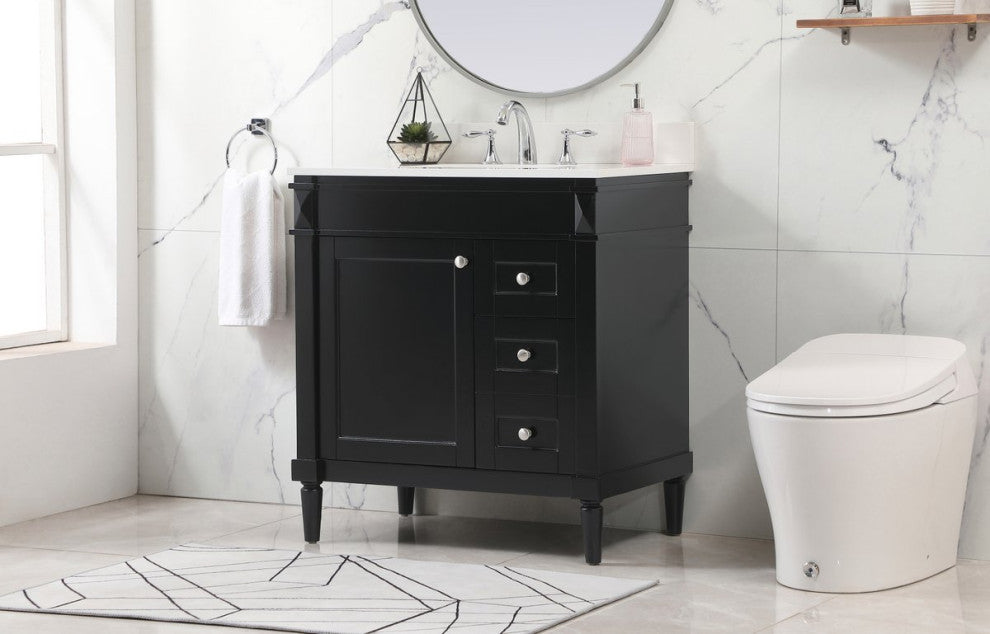 Home Living 21" Transitional Black-Light Bathroom Vanity