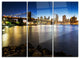 "Distant View of Brooklyn Bridge" Metal Wall Art, 3 Panels, 36"x28"