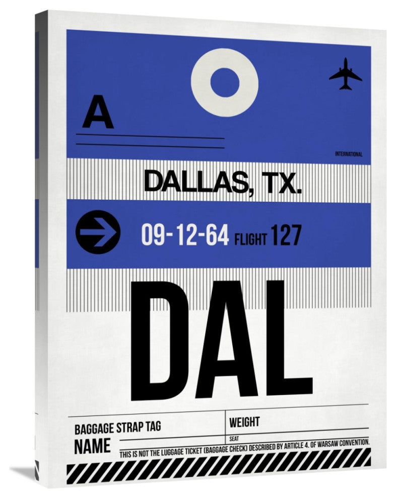 "DAL Dallas Luggage Tag 1" Fine Art Print