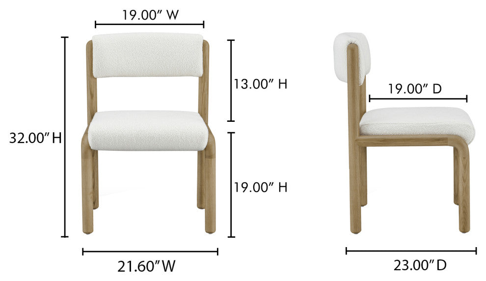April Dining Chair White-Set of Two
