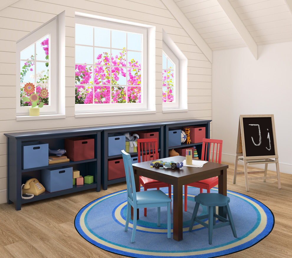 Kid Essentials Rug, Ripples, Boy Blue, 5'4"