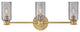 Lark Naomi Medium Three Light Vanity, Lacquered Brass
