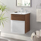 Render 18" Wall-Mount Bathroom Vanity, White Walnut White