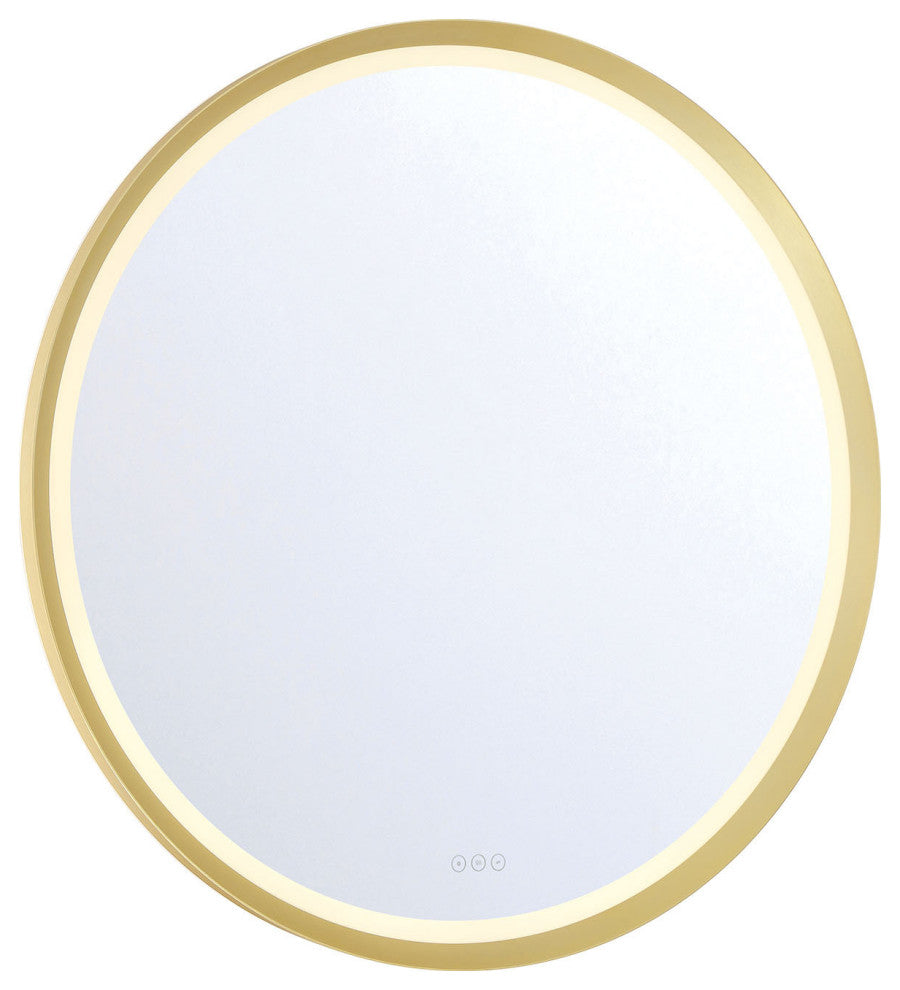 Artell Square Mirror - 42" x 42", Brushed Gold