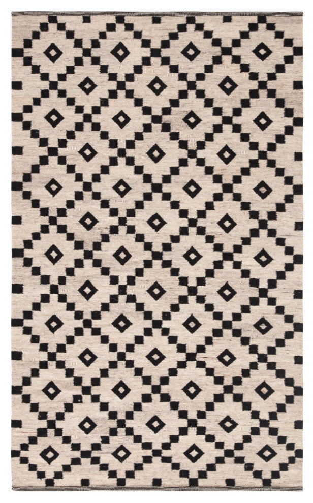 Jaipur Living Croix Handmade Geometric Black/White Area Rug, 7'10"x9'10"