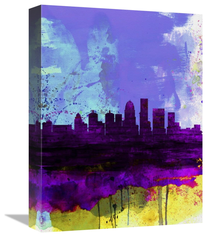 "Louisville Watercolor Skyline" Fine Art Print