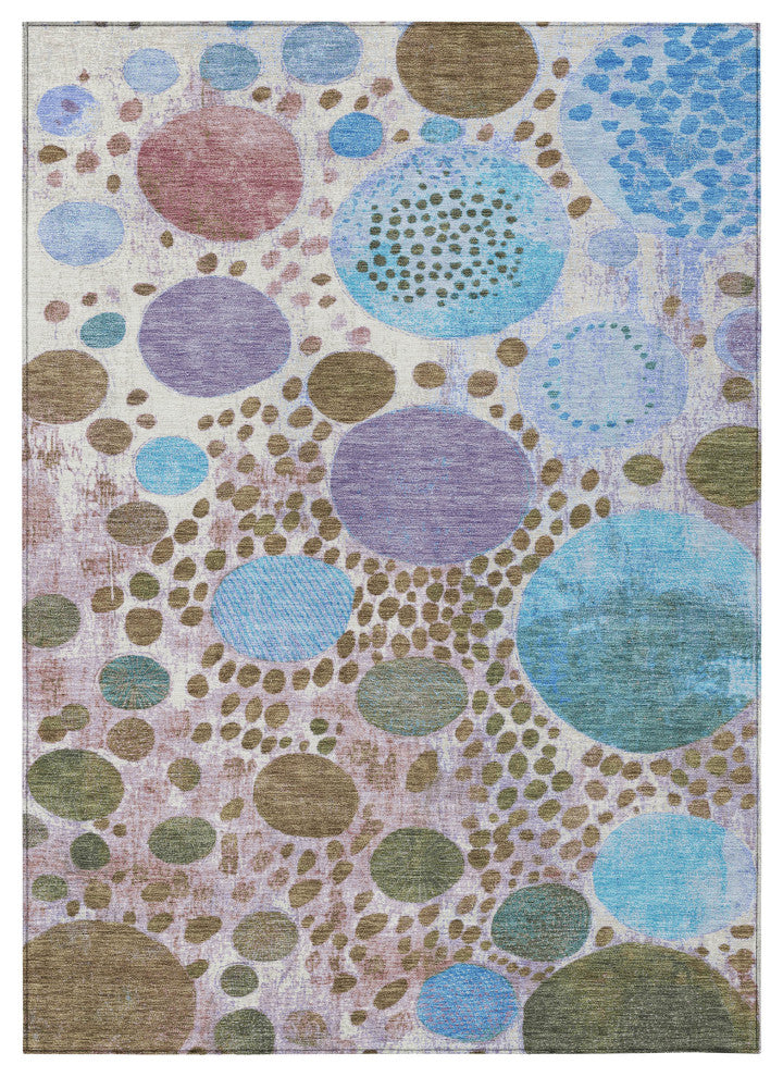 Machine Washable Indoor/Outdoor Chantille ACN1895 Khaki 3' x 5' Rug