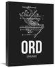 "ORD Chicago Airport Black" Fine Art Print