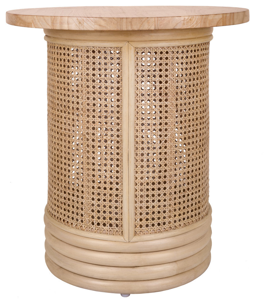 Brisa Rattan Coffee Table/ End Table With Wood Top, End Table