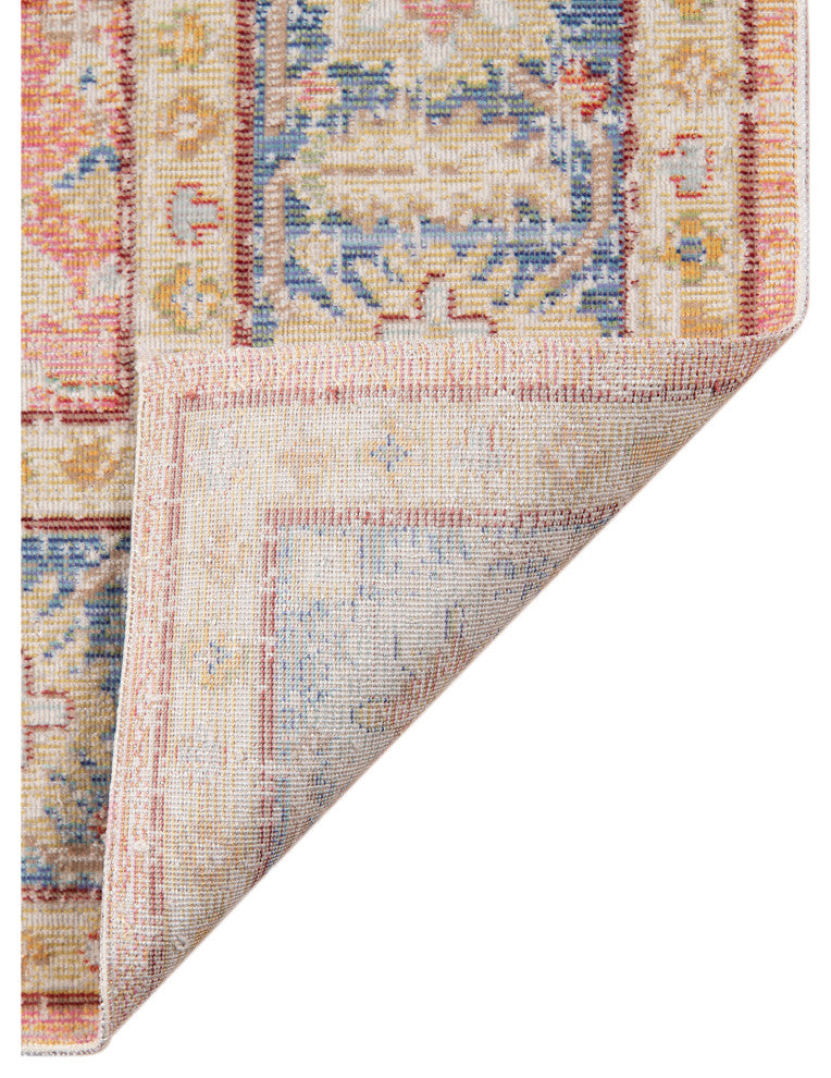 Century Reuda Area Rug, Coral Pink, 9' x 13', Bordered