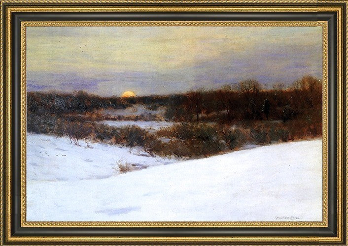 Charles Warren Eaton Winter Sunrise Framed Premium Canvas Print, 18"x27"