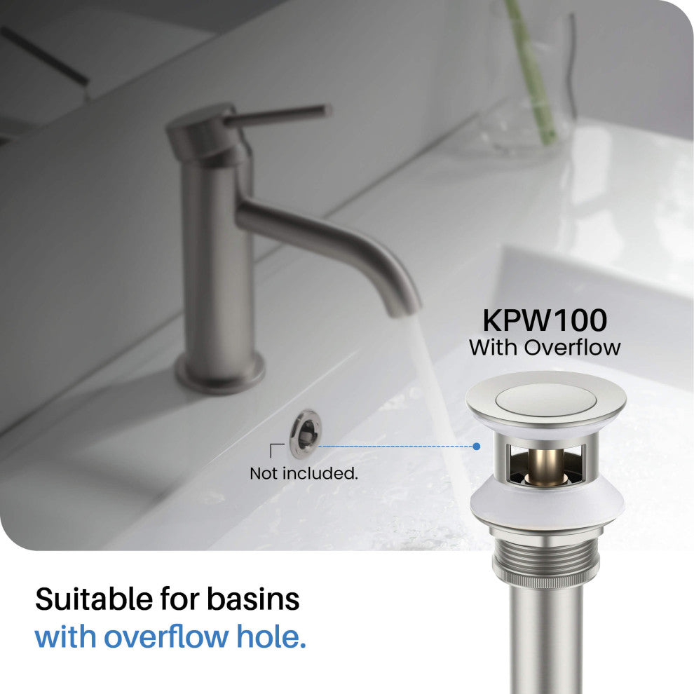 Circular X 8" Bathroom Sink Widespread Faucet with Drain Assembly, Brushed Nickel