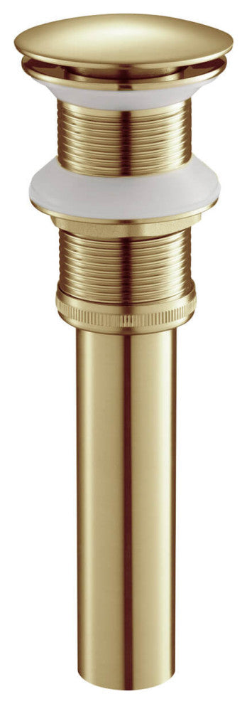 Pop Up Drain Stopper Full Cover Without Overflow, KPW103, Brushed Gold