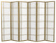 6' Tall Double Cross Shoji Screen, Special Edition, Gold, 6 Panels