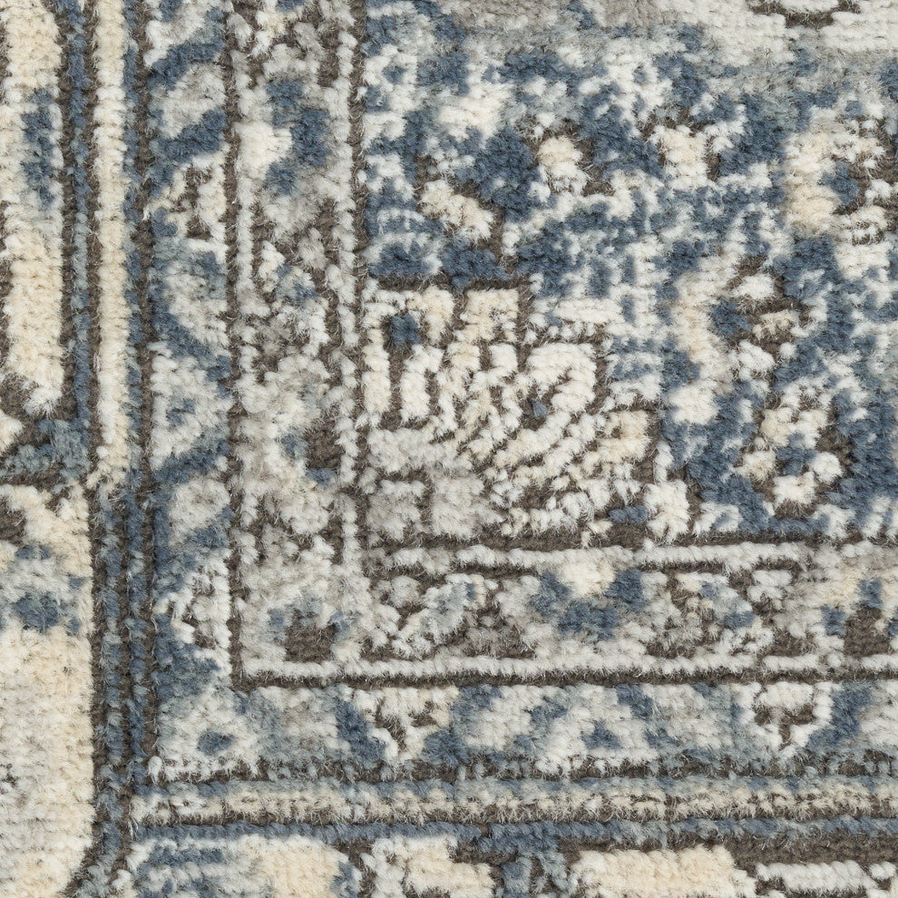 Nourison Quarry 3'9" x 5'9" Ivory Navy Vintage Indoor Rug