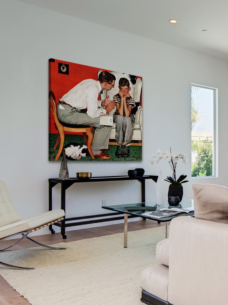 "Facts of Life" Painting Print on Canvas by Norman Rockwell