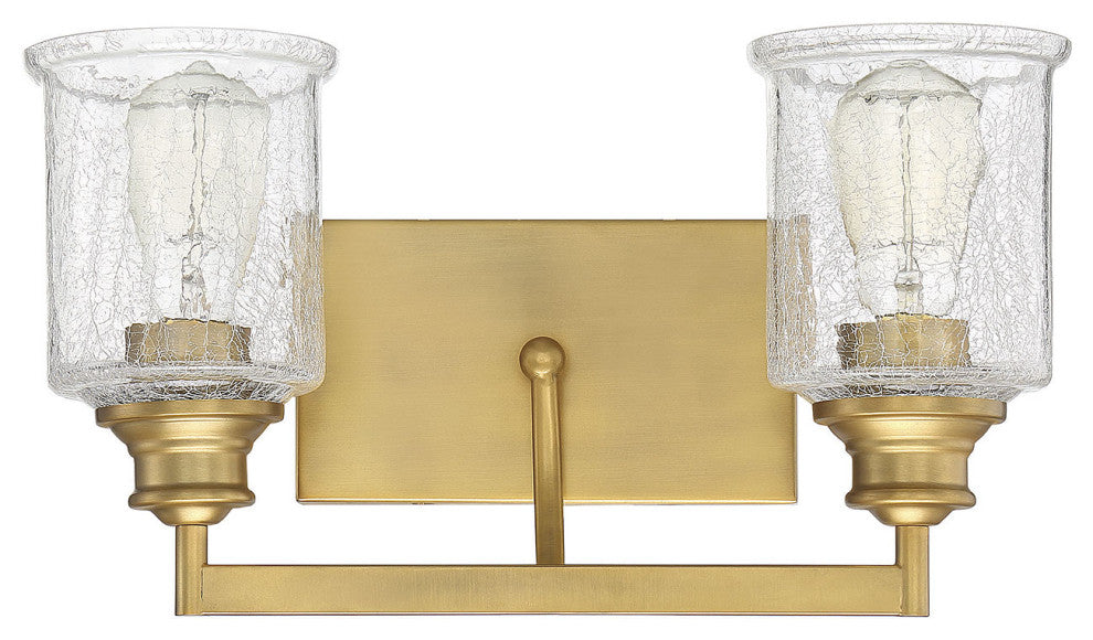 Hampton Warm Brass, 2-Light Bath
