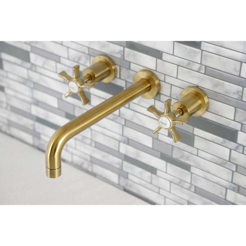 KS8027NX Two-Handle Wall Mount Tub Faucet, Brushed Brass