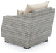 Cannes 2 Piece Aluminum Outdoor Patio Club Chairs, Sand